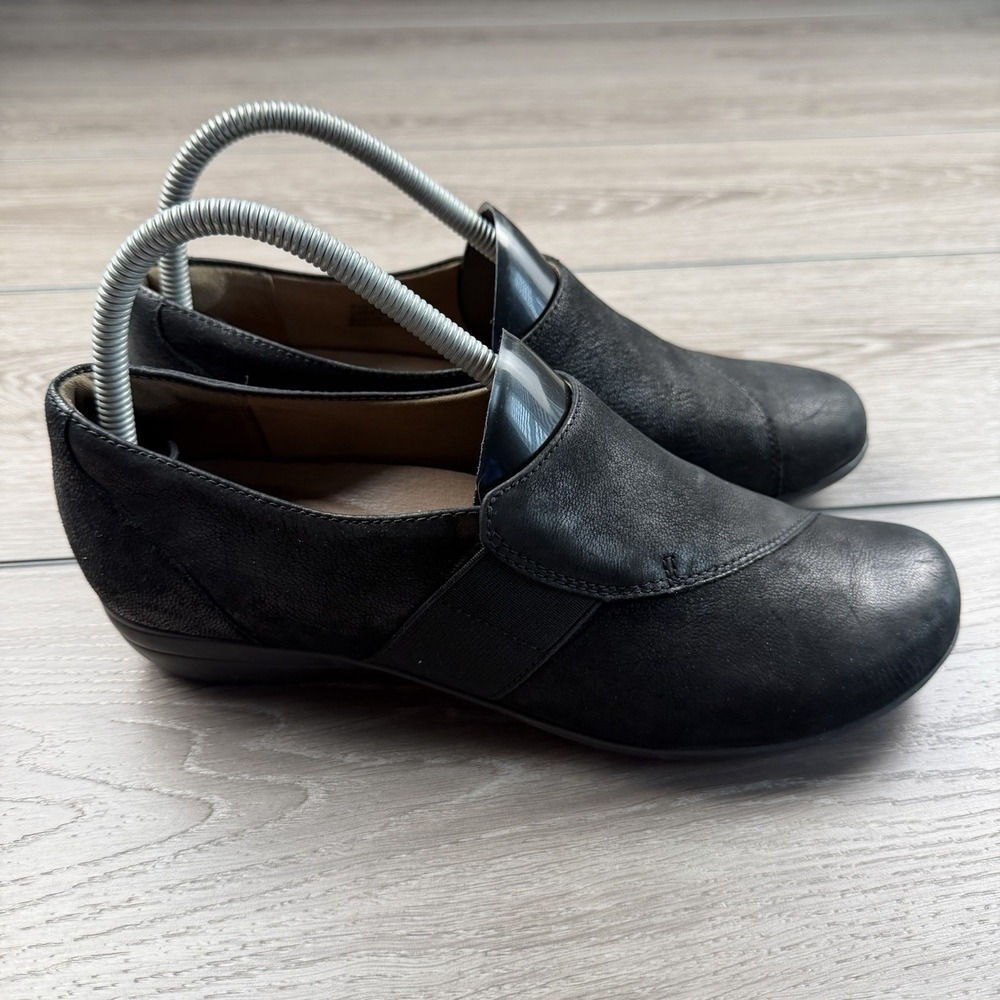 Dansko Women's Fae Slip On Nubuck Leather Comfort Shoes Black Size 39 US 8.5